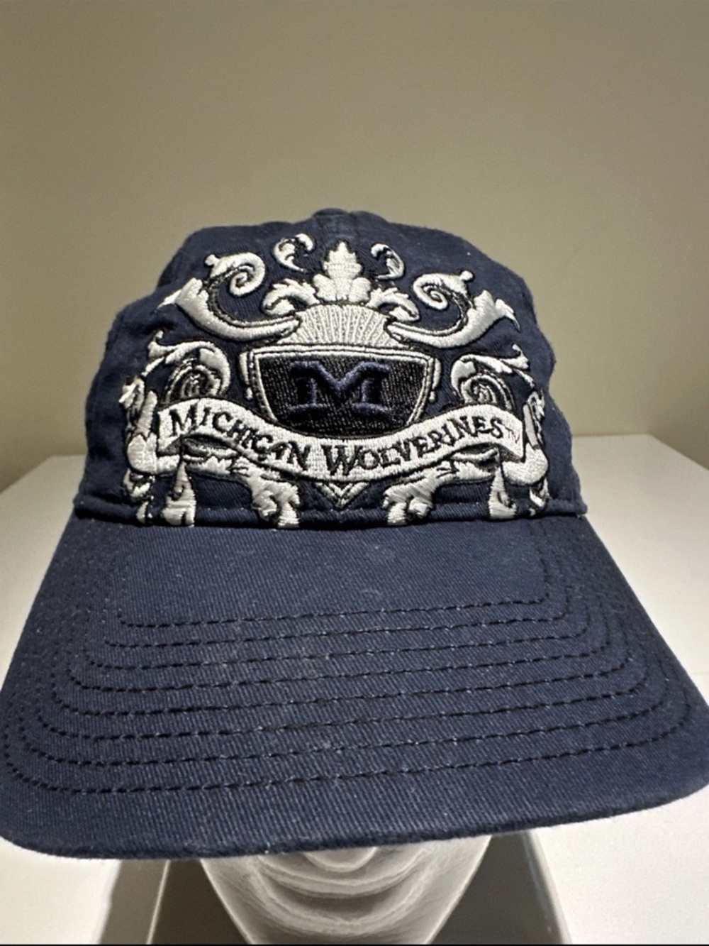 NCAA Navy Blue and White Michigan Wolverines Embroidered Hat